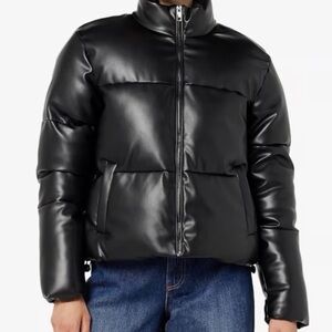 The Drop Women's Priscilla Vegan Leather Puffer Size XS NWT